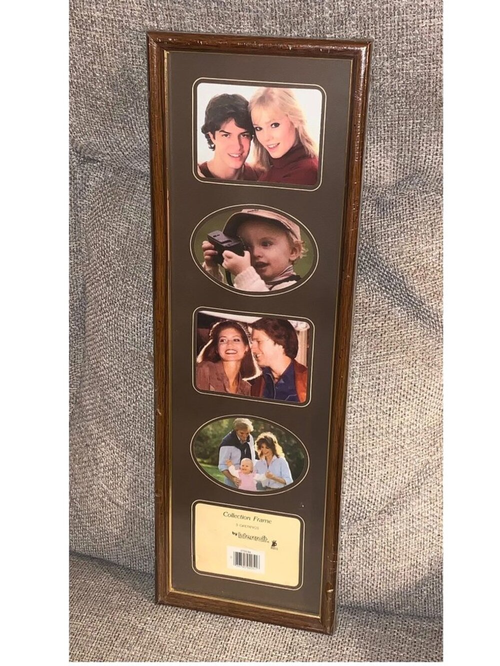 Vintage Intercraft 6.5" x 21" Photo Collage Vertical Picture Frame (5 Openings)